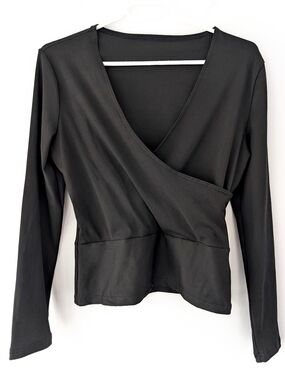 Y2K Soft Girl Balletcore Ribbed Wrap Top | Cinched Waist